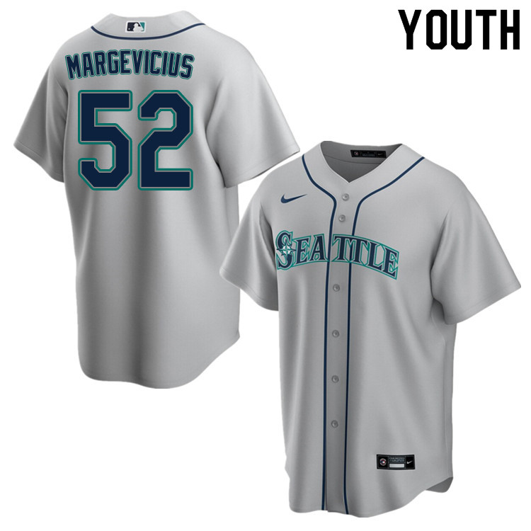 Nike Youth #52 Nick Margevicius Seattle Mariners Baseball Jerseys Sale-Gray